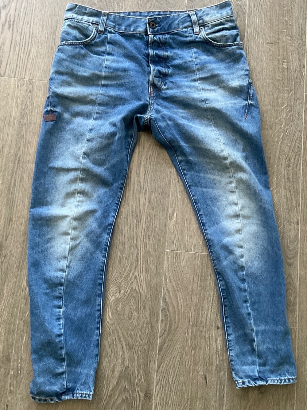 G Star Mens Jeans Lanc 3D Slim Distressed Rigid 32x30